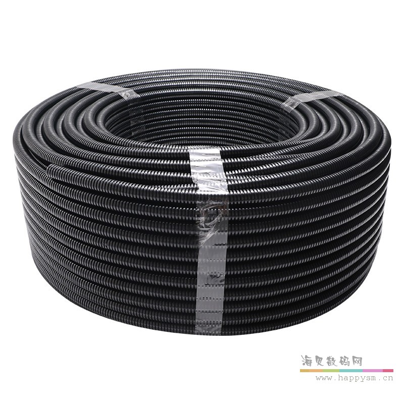 PVC 波纹 穿线管 黑色